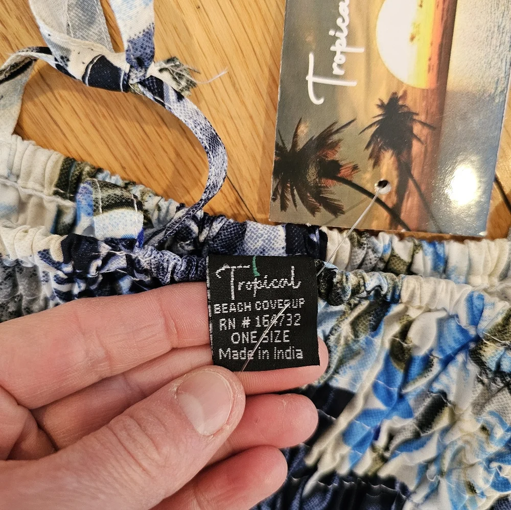 Tropical Beach Coverup Dress
